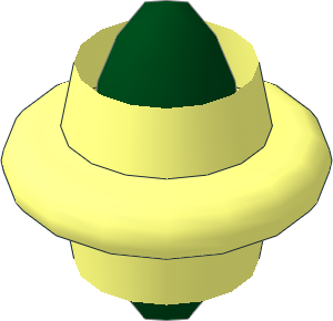 ~Hose Flexible 10L Middle Segment with Dark Green Core Radius  3