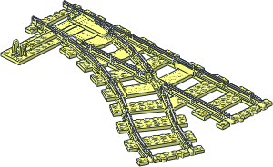 Train Track  9V Switch Right Branching