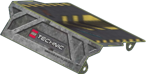 Cardboard Ramp 16 x 14 with Yellow Curbs and Chevrons Pattern (Formed)