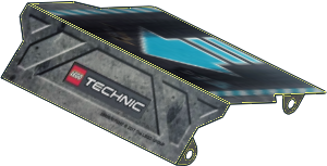 Cardboard Ramp 16 x 14 with Medium Azure Arrow and Chevrons Pattern (Formed)