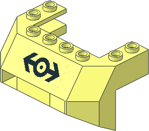 Wedge 4 x  6 x  2.333 with Black Train Logo Sticker