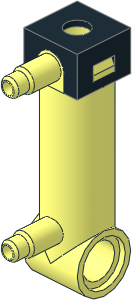 Technic Pneumatic Cylinder  1 x  1 x  5 with  2 Ports with Stepped Outlets and Cap