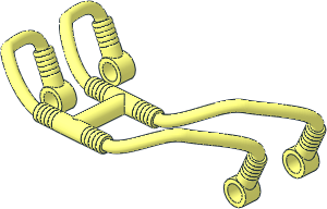 Bar Flexible H-shaped with Holders (Formed for Engine Compartment)