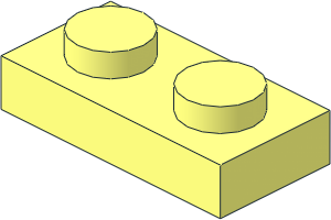 Plate  1 x  2 with Flat Pin