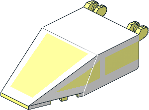 Windscreen  4 x  7 x  1.667 with SW White Y-wing Cockpit Stickers