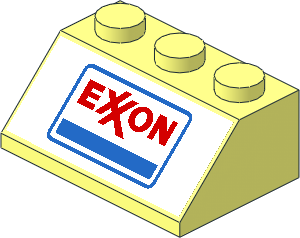 Slope Brick 45  2 x  3 with Exxon Logo Sticker