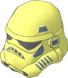 Minifig Helmet Stormtrooper with Shadow Trooper Pattern
