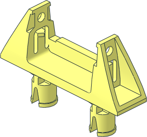 Hose Reel  1 x  4 x  1.667 Holder with Two Pins