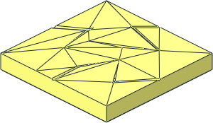 Tile  6 x  6 x  0.667 with Angled Textured Surface