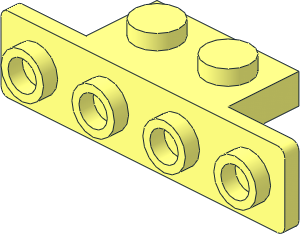 =Bracket  1 x  2 -  1 x  4 with Rounded Corners