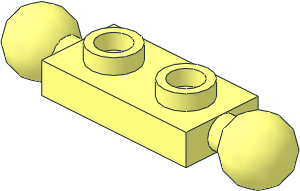 Plate  1 x  2 with Ball Joint-8 on Both Ends
