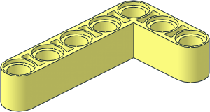 Technic Beam  3 x  5 Bent 90 with Grille Pattern