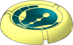 Constraction Disc  5 x  5 Projectile with Bionicle Kanoka 225 Ga-Metru Pattern