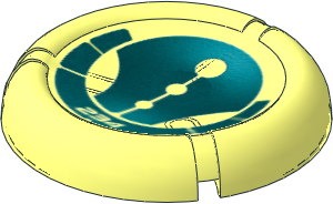 Constraction Disc  5 x  5 Projectile with Bionicle Kanoka 234 Ga-Metru Pattern