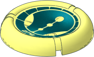 Constraction Disc  5 x  5 Projectile with Bionicle Kanoka 279 Ga-Metru Pattern