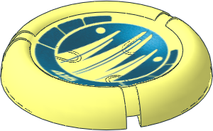 Constraction Disc  5 x  5 Projectile with Bionicle Kanoka 416 Ko-Metru Pattern