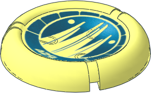 Constraction Disc  5 x  5 Projectile with Bionicle Kanoka 429 Ko-Metru Pattern