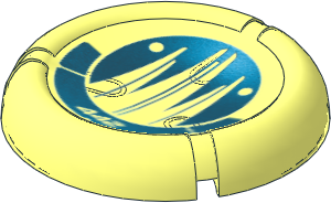 Constraction Disc  5 x  5 Projectile with Bionicle Kanoka 442 Ko-Metru Pattern