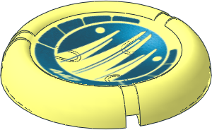 Constraction Disc  5 x  5 Projectile with Bionicle Kanoka 447 Ko-Metru Pattern