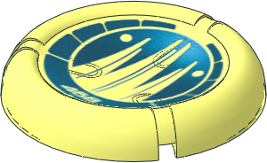 Constraction Disc  5 x  5 Projectile with Bionicle Kanoka 468 Ko-Metru Pattern