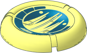 Constraction Disc  5 x  5 Projectile with Bionicle Kanoka 485 Ko-Metru Pattern