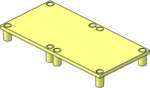 Scala Platform  7 x 14 x  1.333 With 8 Legs