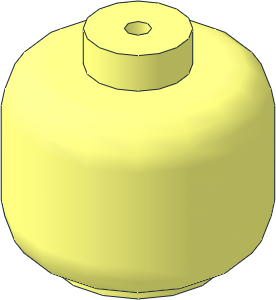 Minifig Baby Head with Neck