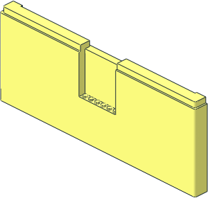 Container 44 x 32 x 12 Box Bygglek Side with Slots