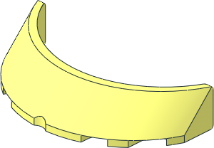 =Windscreen  3 x  6 x  1 Curved with Bottom Rectangular Stud Holder