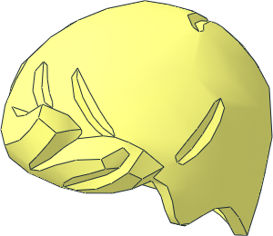 Minifig Hair Smooth with Spiked Bangs