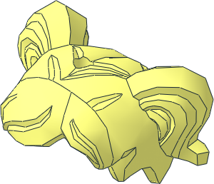 Minifig Hair Short Parted with Two Pigtails and Pin Hole on Top