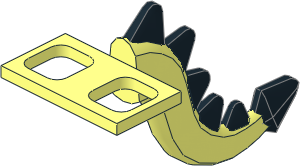 Minifig Tail Dragon with Black Spikes Pattern