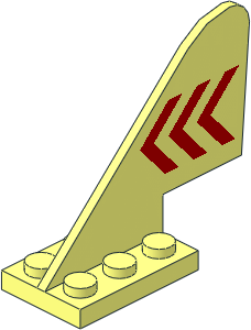 Tail  2 x  5 x  3.667 Plane with 3 Red Arrows Pattern