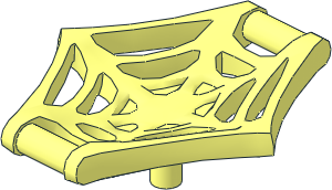 Minifig Weapon Web Effect Web  4.5 x  4 with Bar and  2 Handles