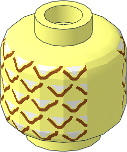 Minifig Head with Pineapple Pattern