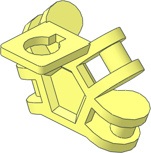 Minifig Neck Bracket with 4 Angled Handles