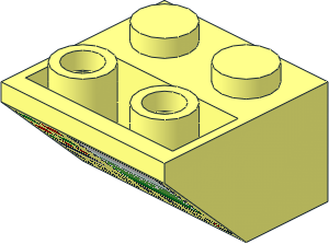 Slope Brick 45  2 x  2 Inverted with Radar and Disk Slot Black Pattern