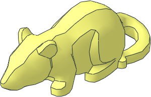 Animal Rat with Bent Tail