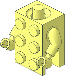 Minifig Torso Brick  2 x  3 with Arms