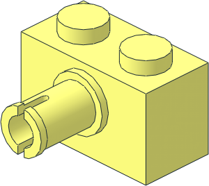 Brick  1 x  2 with Pin