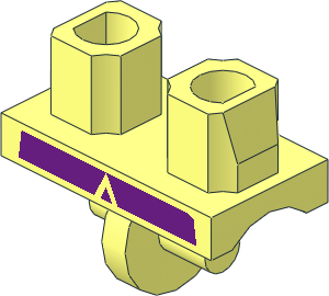 Minifig Hips with Purple Greatcoat Pattern