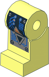 Minifig Leg Right with Insectoids Blue Circuitry Pattern