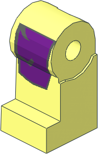 Minifig Leg Right with Purple Greatcoat with Dark Grey Border Pattern