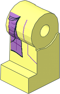 Minifig Leg Right with SW Medium Lavender Cloth Pattern