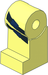 Minifig Leg Right with Black Straps and Dark Blue Clips Pattern