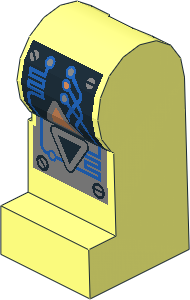 Minifig Leg Left with Insectoids Blue Circuitry Pattern