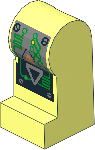 Minifig Leg Left with Insectoids Green Circuitry Pattern