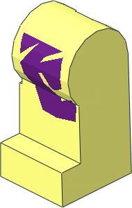 Minifig Leg Left with Purple Greatcoat Pattern