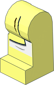 Minifig Leg Left with SW Jedi Robe with Dark Brown Wrinkles and White Leggings Pattern