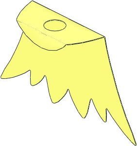 Minifig Cape Cloth Scalloped  6 Points (Formed)